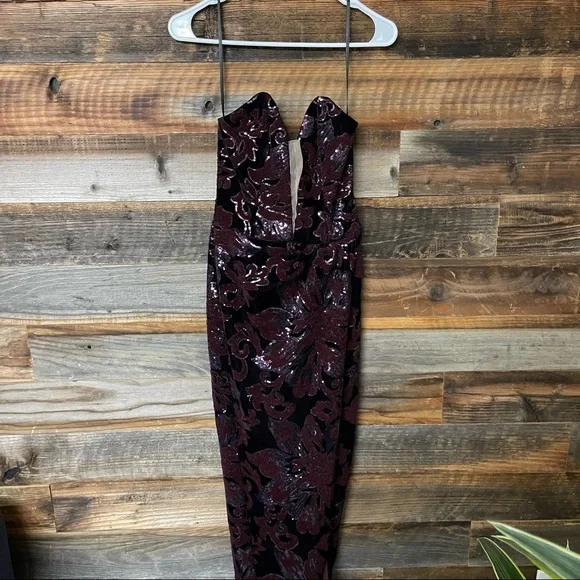 Michael Costello Purple X Jake Gown Dress - Picture 3 of 6